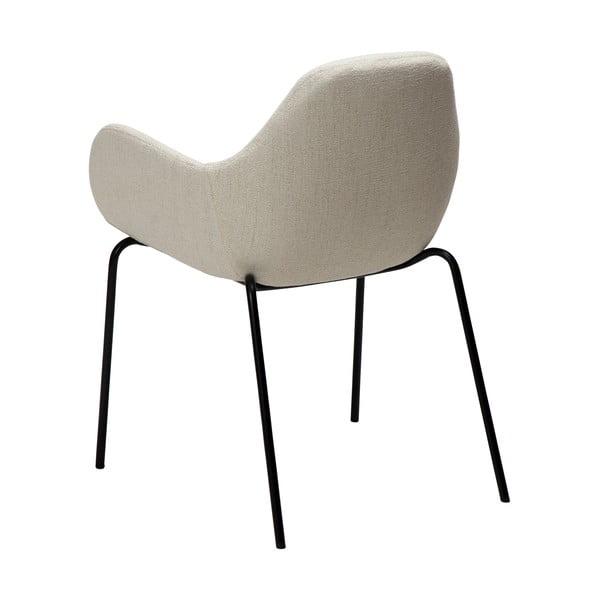 Krēmkrāsas atpūtas krēsls no buklē auduma Zimmer – DAN-FORM Denmark-image-3