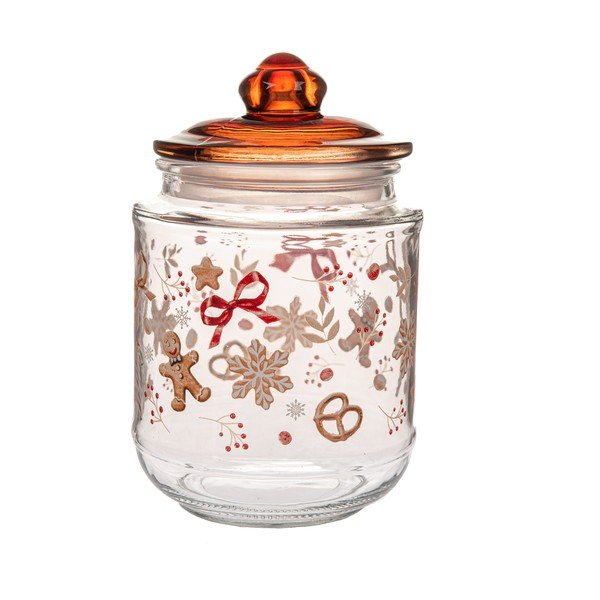 Stikla konteiners cepumiem Gingerbread – Dakls