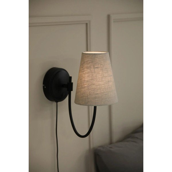 Melna/bēša sienas lampa ar vadu Amar – Markslöjd-image-1