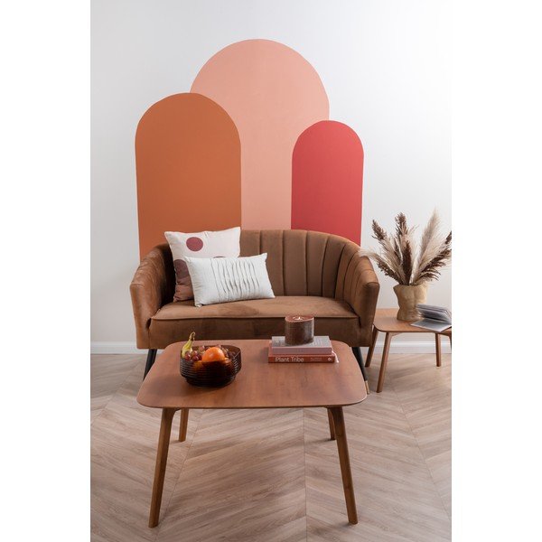 Brūns un bēšs kokvilnas spilvens PT LIVING Sand Sunset, 45 x 45 cm-image-1