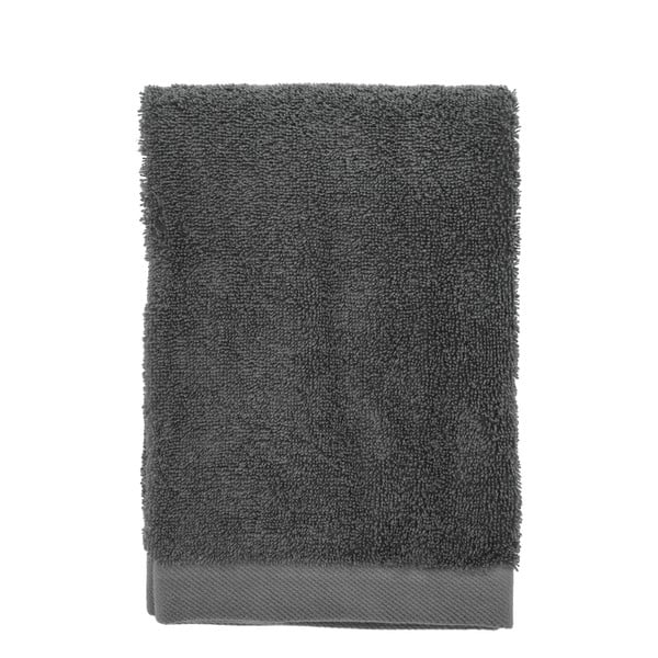 Tumši pelēks frotē kokvilnas dvielis 50x100 cm Comfort – Södahl