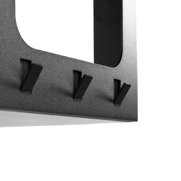 Melns tērauda sienas pakaramais ar plauktu 100 cm Luno Small – Spinder Design-image-4