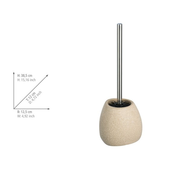 Bēša keramikas tualetes birste Wenko Pion-image-3