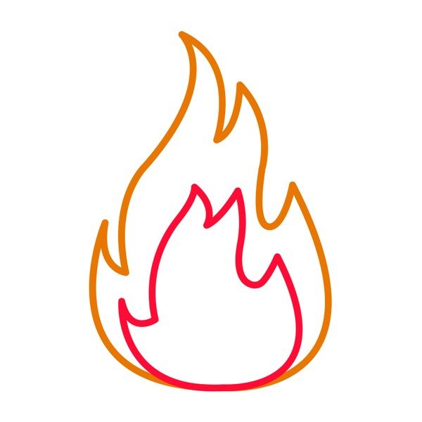 Sarkani oranžs sienas gaismas dekors Candy Shock Fire-image-2