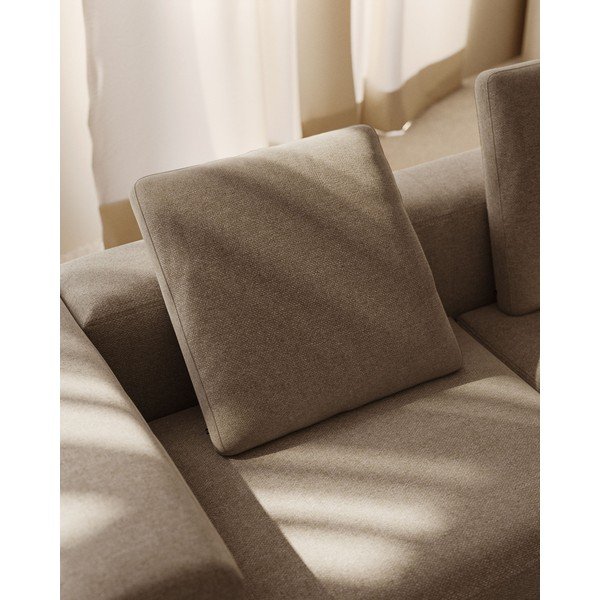 Bēšs dīvāna spilvens no šenila auduma Blok – Kave Home-image-1