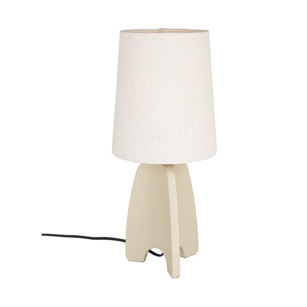 Bēša betona galda lampa ar auduma abažūru (augstums 45 cm) Saba – Zuiver
