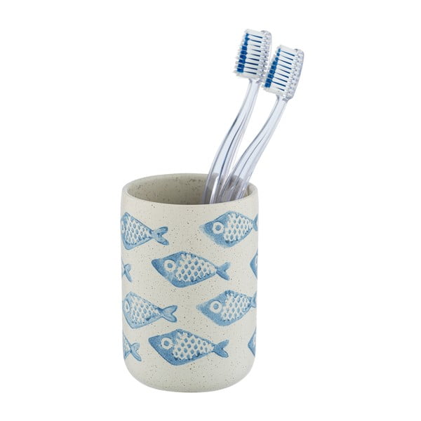 Zils un balts keramikas trauks zobu birstei Wenko Aquamarin-image-2
