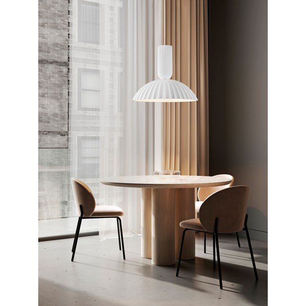 Balta akmens piekaramā lampa ø 50 cm Ammos – Nova Luce-image-1