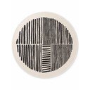 Melns/krēmkrāsas apaļš iekštelpu un āra paklājs ø 160 cm Haringey Bounds – Ted Baker