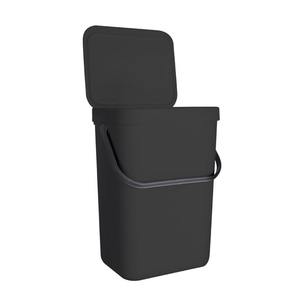 Melna plastmasas atkritumu tvertne 10 l – Orion-image-2