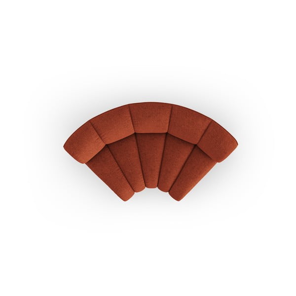 Ķieģeļu sarkana modulārā dīvāna daļa no šenila auduma (ar maināmu stūri) Lupine – Micadoni -image-2