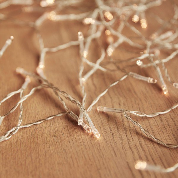 Caurspīdīga LED gaismiņu virtene DecoKing Lights, 100 gaismiņas, garums 8,43 m-image-1