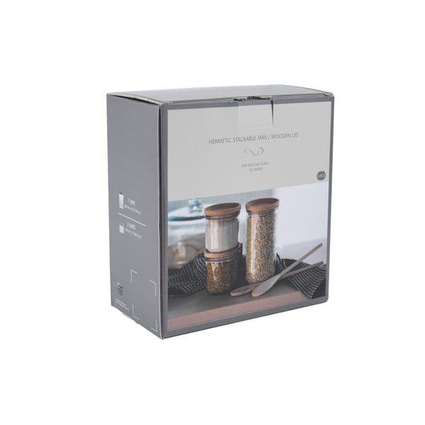 Stikla burkas (3 gab.) Hermetic – Ego Dekor-image-1