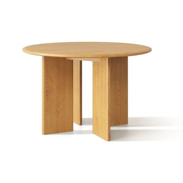 Ozola masīvkoka apaļš ēdamgalds ø 120 cm Charlotte – Micadoni -image-1