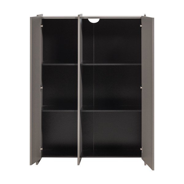 Pelēks skapītis ar oškoka imitāciju 102x140x44 cm Brock – WOOOD-image-3