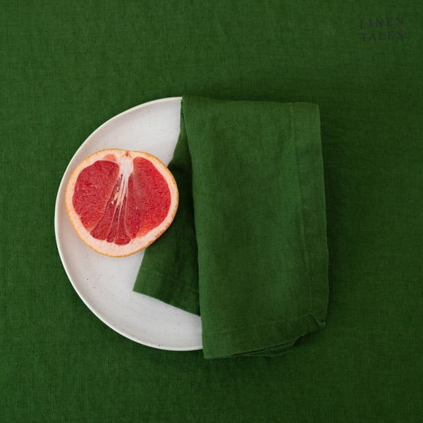 Lina galda celiņš 40x150 cm True Green – Linen Tales-image-3