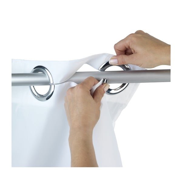 Balts dušas aizkars ar pretpelējuma apdari Wenko Dandelions, 180 x 200 cm-image-1