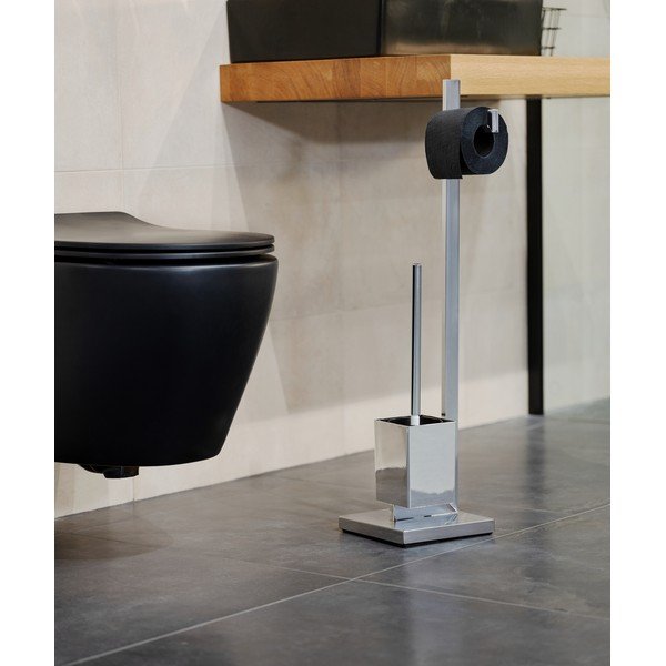 Tualetes papīra turētājs ar tualetes birsti Wenko Quadro-image-1