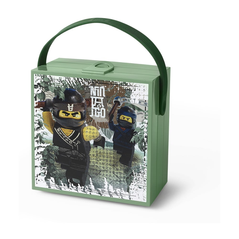 Zaļa uzglabāšanas kaste ar LEGO® Army Ninjago rokturi