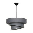 Antracīta pelēka/sudraba krāsas piekaramā lampa ar auduma abažūru ø 40 cm Couper – Opviq lights