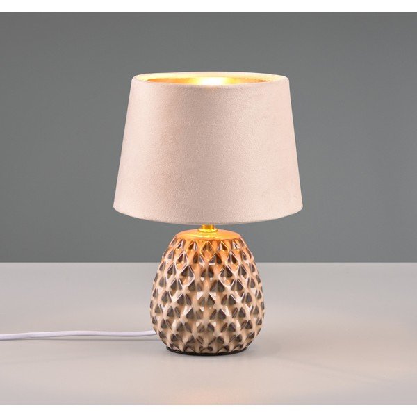 Bēša galda lampa (augstums 27 cm) Ariana – Reality-image-1