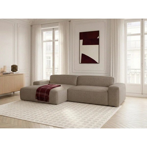 Pelēkbrūns salokāms/su elektriniu sėdynės reguliavimu stūra dīvāns (ar kreiso stūri) Abel – Bobochic Paris-image-3