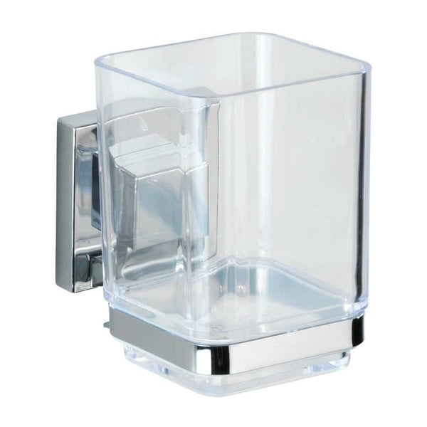 Spīdīgas sudraba krāsas plastmasas pašlīmējošs vannas istabas piederumu komplekts Quadro – Wenko-image-3