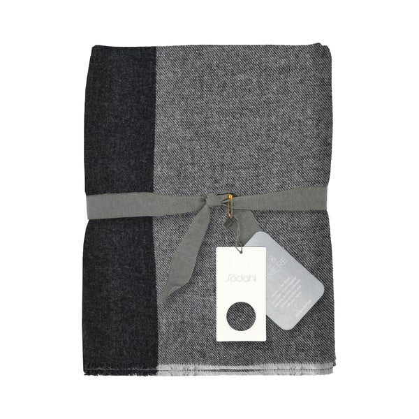 Pelēks vilnas pleds 130x200 cm Merino – Södahl-image-3