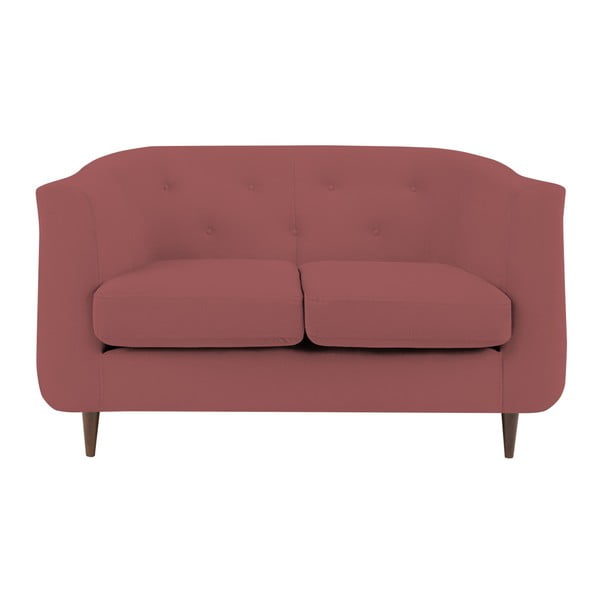 Rozā un sarkans dīvāns Kooko Home Love, 125 cm