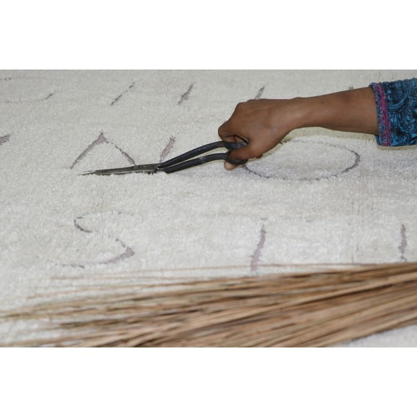 Krēmkrāsas mazgājams/ar rokām darināts kokvilnas bērnu paklājs 120x160 cm ABC – Lorena Canals-image-4