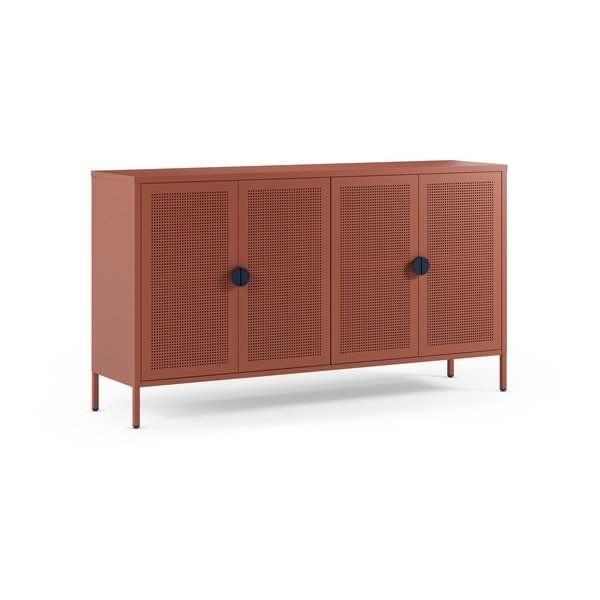 Terakotas oranžs metāla skapītis 160x90x40 cm Sayla – Marckeric-image-2