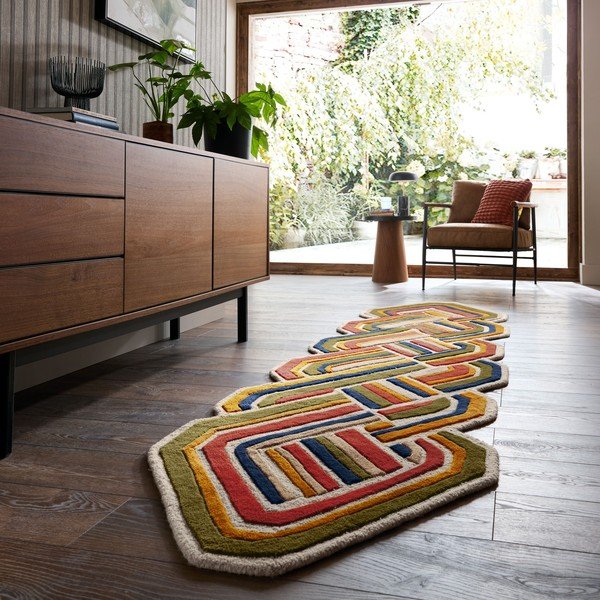 Ar rokām darināts vilnas celiņa paklājs 80x300 cm Lattice Shaped  – Flair Rugs-image-1