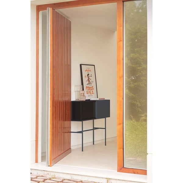 Melns/antracīta pelēks konsoles galds 35x110 cm Nube – Teulat-image-1