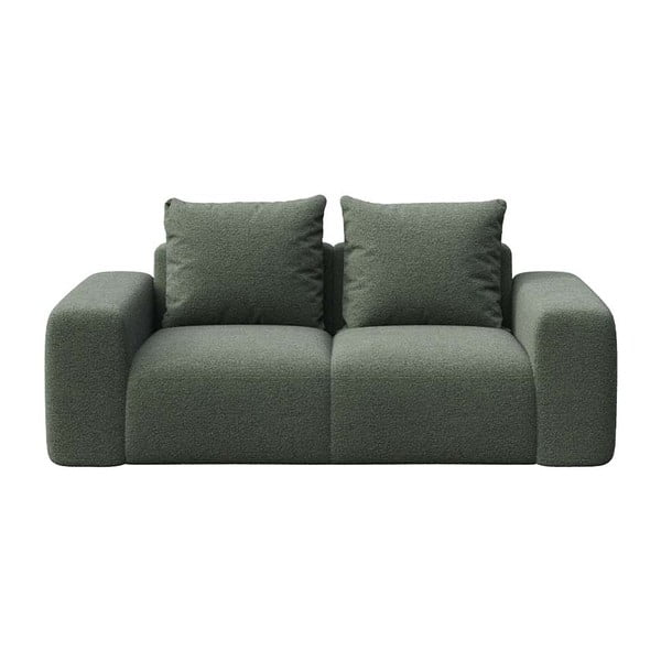 Zaļš dīvāns no buklē auduma 212 cm Feiro – MESONICA