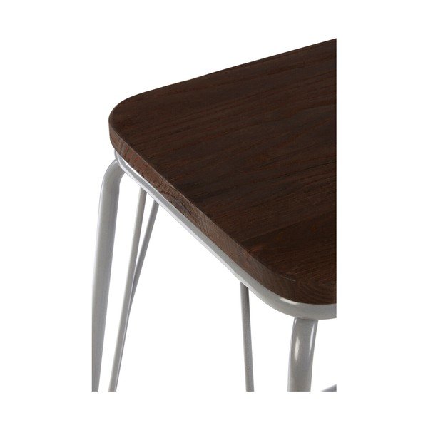 Pelēks/tumša dabīga toņa gobas masīvkoka ķeblis District – Premier Housewares-image-2