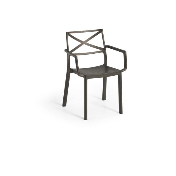 Bronzas krāsas plastmasas dārza krēsls Metalix – Keter