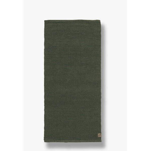 Tumši zaļš džutas paklājs 75x245 cm Ribbon – Mette Ditmer Denmark