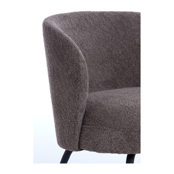 Tumši brūns atpūtas krēsls no buklē auduma Dieyda – Light & Living-image-1