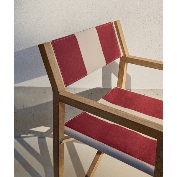 Bordo/bēšs dārza krēsls Vilara – Kave Home-image-3