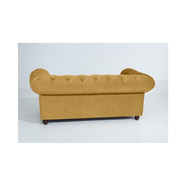 Dzeltens dīvāns Max Winzer Orleans Velvet, 196 cm-image-2