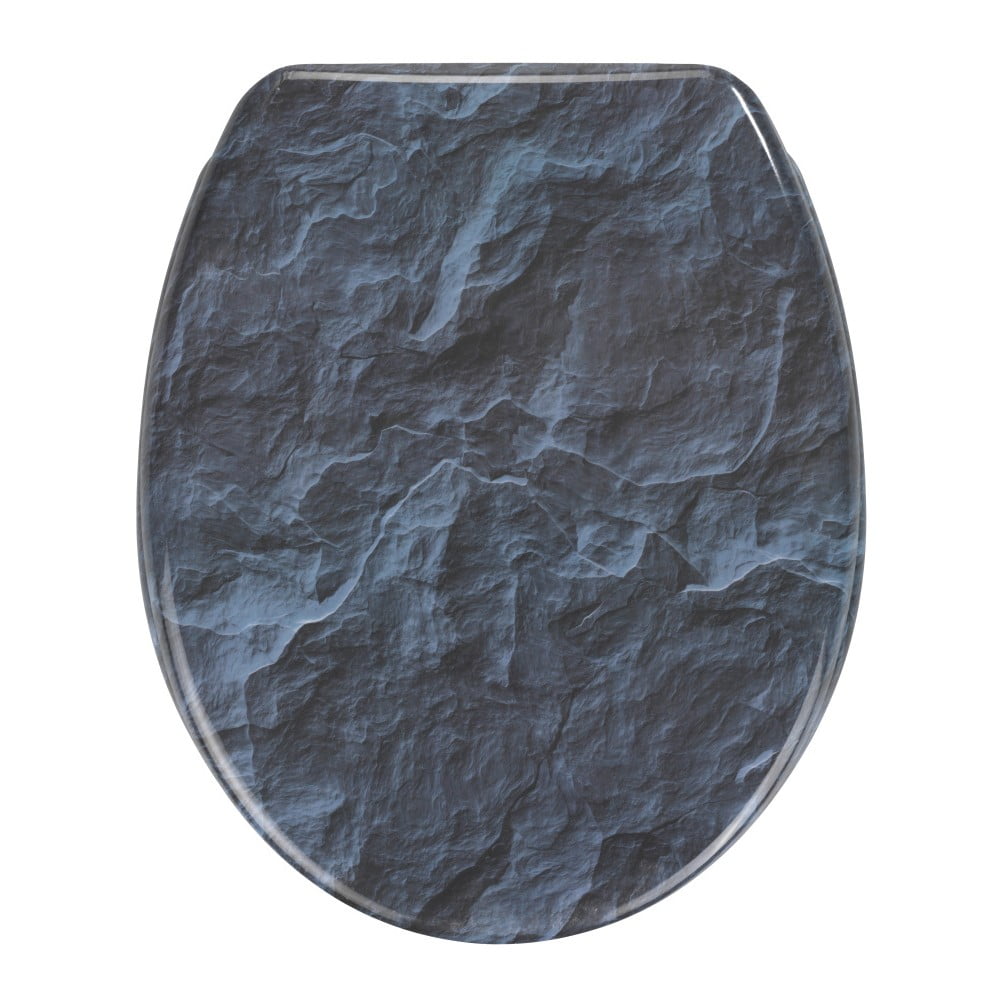 Viegli aizverams tualetes poda sēdeklis Wenko Slate Rock, 44,5 x 36,5 cm