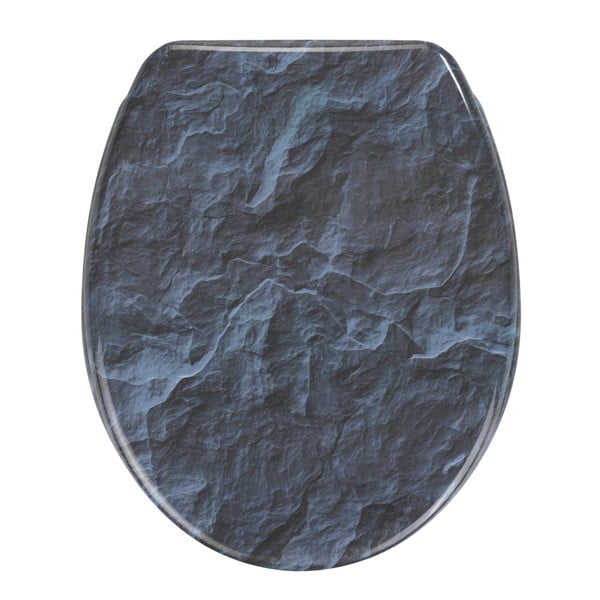 Viegli aizverams tualetes poda sēdeklis Wenko Slate Rock, 44,5 x 36,5 cm