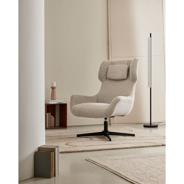 Bēšs atpūtas krēsls Zalina – Kave Home-image-1