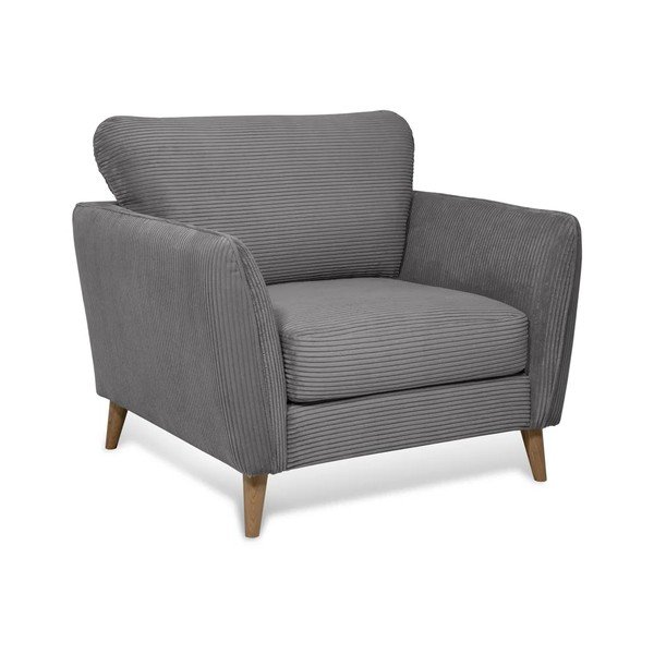 Tumši pelēks velveta atpūtas krēsls Paris – Scandic