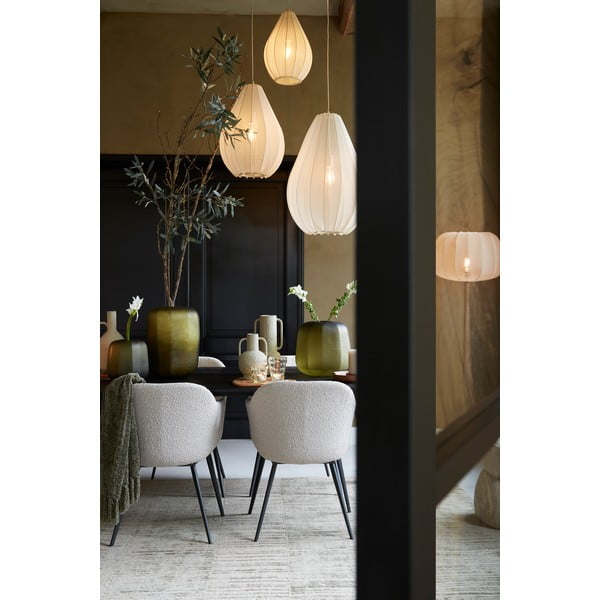 Bēša piekaramā lampa ar auduma abažūru ø 28 cm Itela – Light & Living-image-1