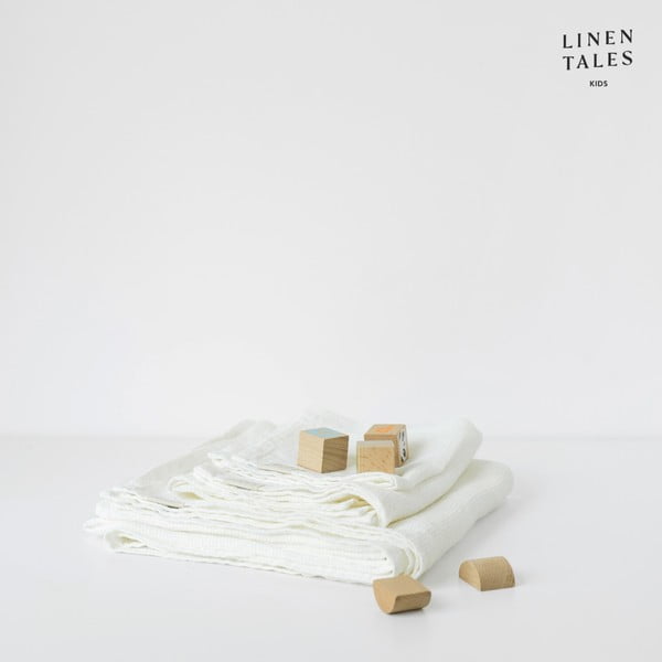 Balts lina bērnu dvielis 45x90 cm – Linen Tales