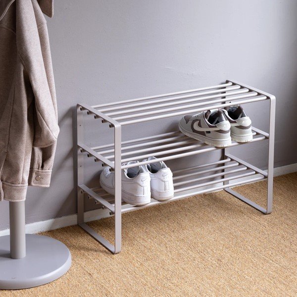 Pelēkbrūns metāla apavu plaukts 70x48,5x29 cm Rex – Spinder Design-image-2