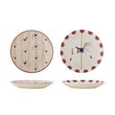 Krēmkrāsas deserta māla šķīvji ar Ziemassvētku motīvu (2 gab.) ø 16 cm Merry-go-round – Bloomingville