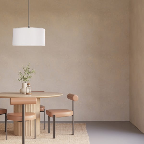 Balta piekaramā lampa ar auduma abažūru ø 40 cm Shanti – Candellux Lighting-image-2