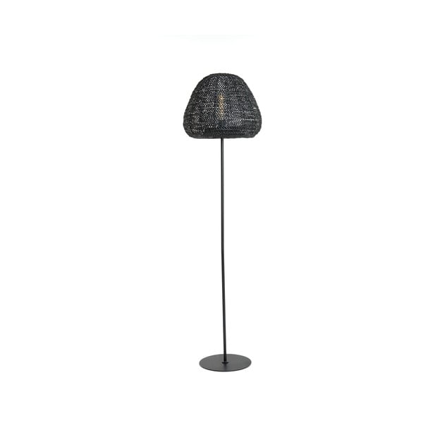 Matēti melna stāvlampa (augstums 162 cm) Finou – Light & Living